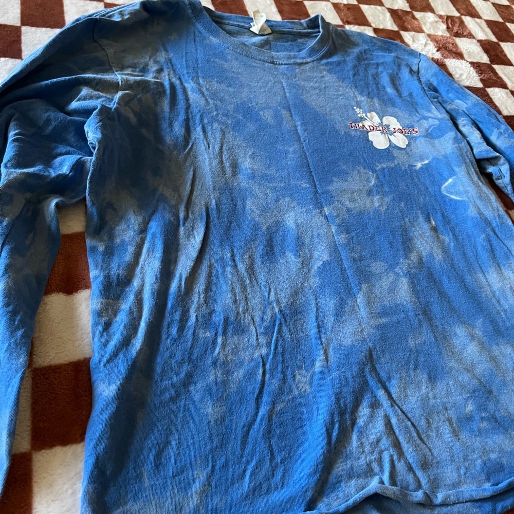 Trader Joe’s Medium Blue Tie Dyed Shirt